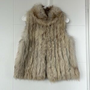 Women's Faux Fur Vest in Tan